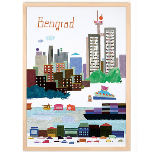 Beograd Poster[베오그라드 북유럽포스터 액자 50x70]