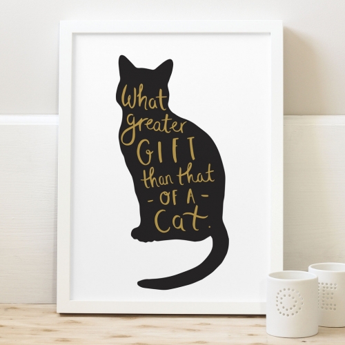 CAT PRINT 고양이 A3 (B AND G/W)[수입정품 북유럽 모던 인테리어 포스터 아이액자 영국]